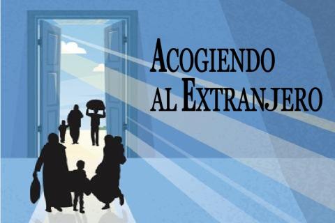 Acogiendo al Extranjero logo en español