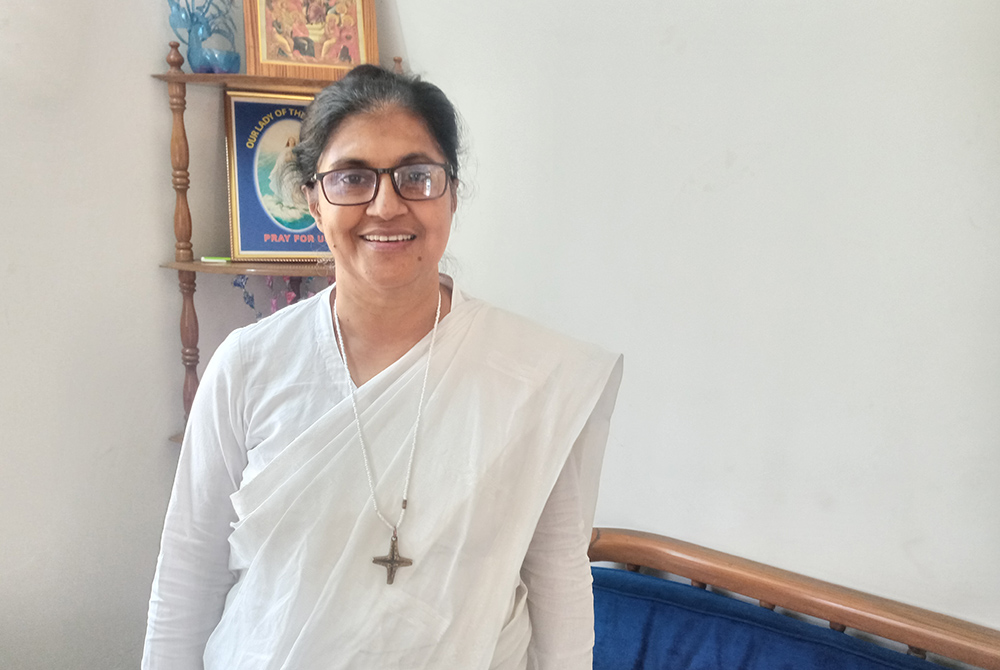 Sr. Reba Veronica D'Costa at the convent of the Congregation of Our Lady of the Missions in Dhaka, Bangladesh. She is one of four writers creating a book on interfaith harmony. (GSR photo/Sumon Corraya) Sr. Reba Veronica D'Costa at the convent of the Congregation of Our Lady of the Missions in Dhaka, Bangladesh. She is one of four writers creating a book on interfaith harmony. (GSR photo/Sumon Corraya)