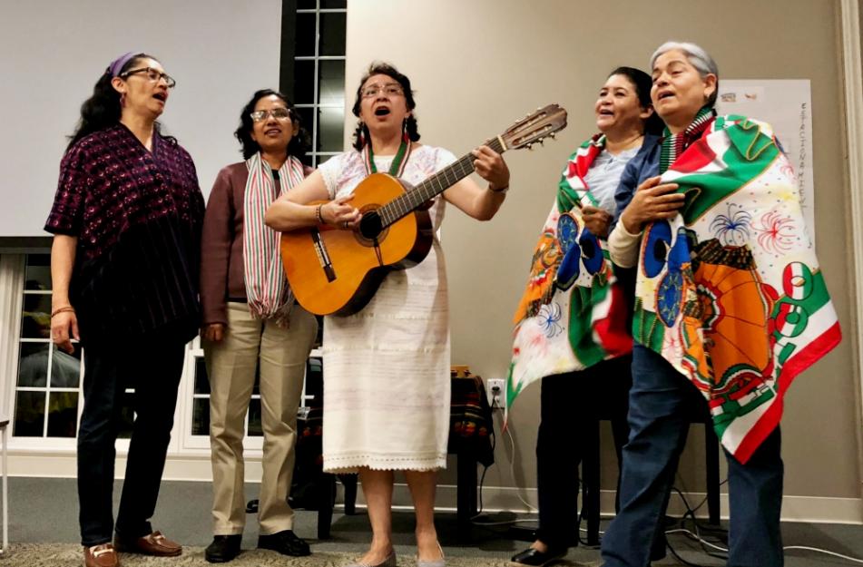 The final night of the gathering was a cultural celebration. Here, Mexican sisters — many of whom work in other countries — sing a Mexican song together. The final night of the gathering was a cultural celebration. Here, Mexican sisters — many of whom work in other countries — sing a Mexican song together.
