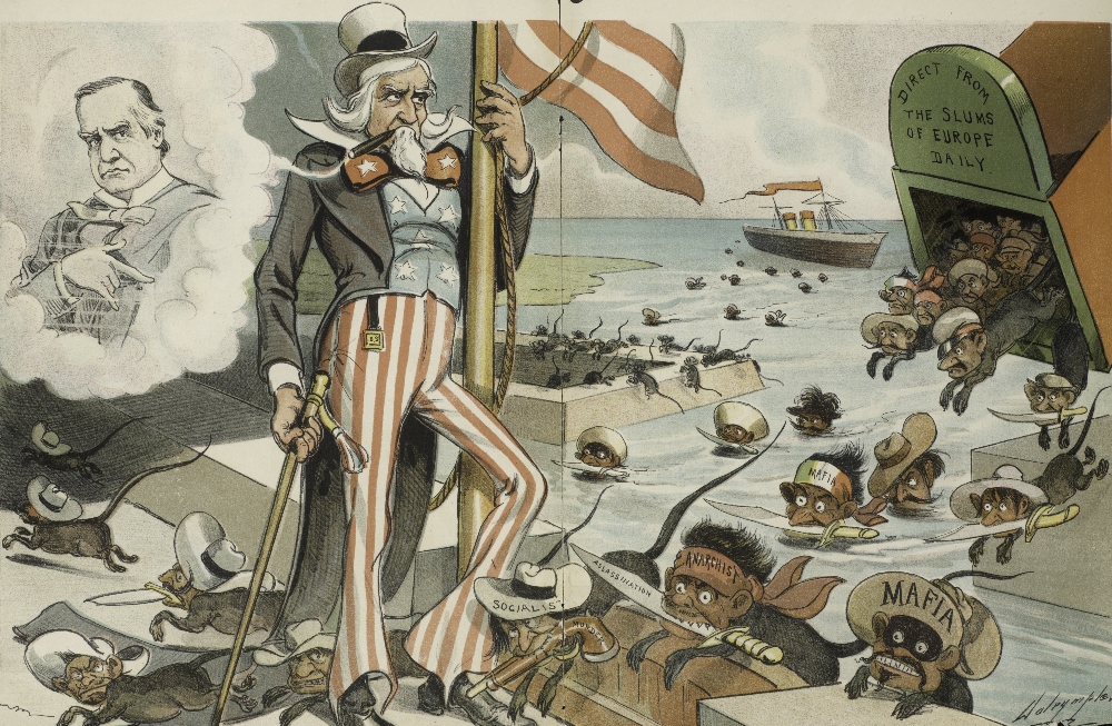A 1903 cartoon by Louis Dalrymple in Judge magazine depicts European immigrants as rats. (New York Public Library Digital Collection) A 1903 cartoon by Louis Dalrymple in Judge magazine depicts European immigrants as rats. (New York Public Library Digital Collection)