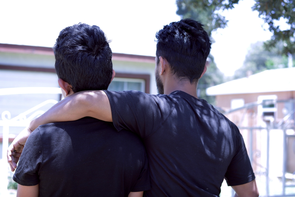 "Carlos" and "Enrique" pose for a photo June 12 in Riverside, Calif. The father and son left Guatemala in 2018 because of police corruption and were separated for more than two months upon arrival to the United States. (CNS/Angelus News/Pilar Marrero) "Carlos" and "Enrique" pose for a photo June 12 in Riverside, Calif. The father and son left Guatemala in 2018 because of police corruption and were separated for more than two months upon arrival to the United States. (CNS/Angelus News/Pilar Marrero)