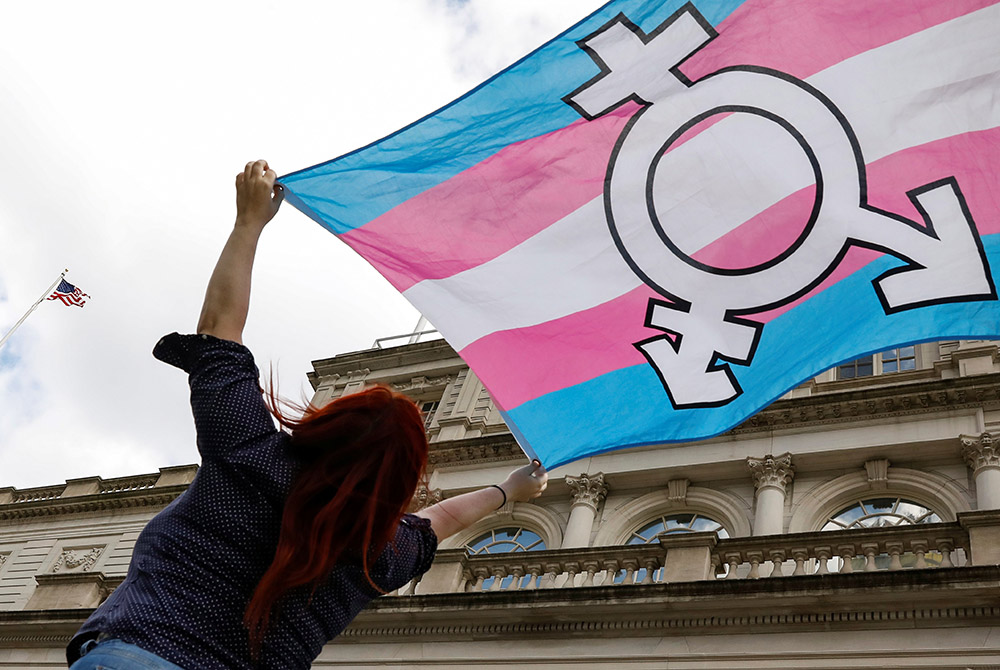 A person in New York City holds up a transgender flag Oct. 24, 2018. (CNS/Brendan McDermid, Reuters) A person in New York City holds up a transgender flag Oct. 24, 2018. (CNS/Brendan McDermid, Reuters)