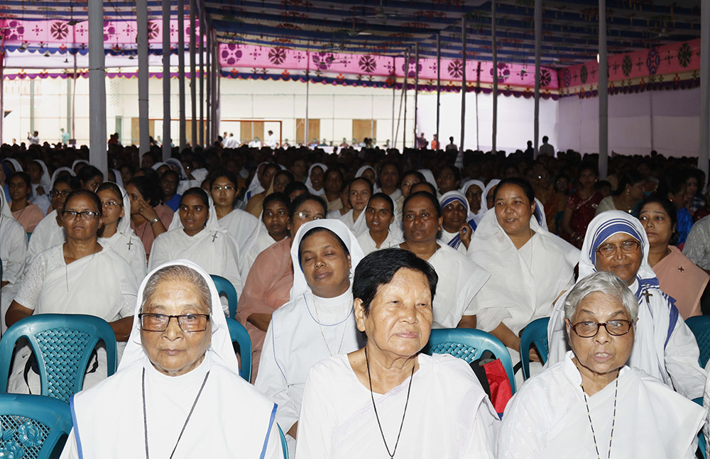 Bangladeshi nuns from different congregations attend the September 2018 celebration of the 150th anniversary of a Catholic parish in Dhaka. (Uttom S. Rozario)