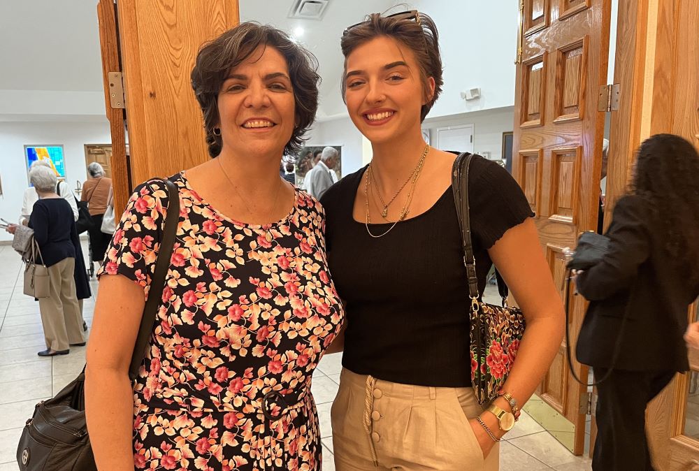 Discerning Deacons co-director Ellie Hidalgo (left) stands with niece Sofia Hidalgo. They will journey from Miami to Rome as part of the Discerning Deacons young adult delegation.