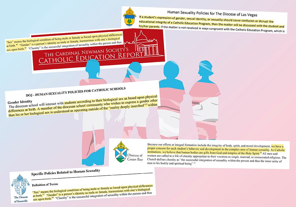 Collage of sections of text from websites