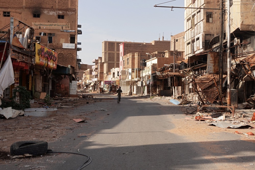 Omdurman, Sudan, April 7, 2024. Street view of decimated urban area.