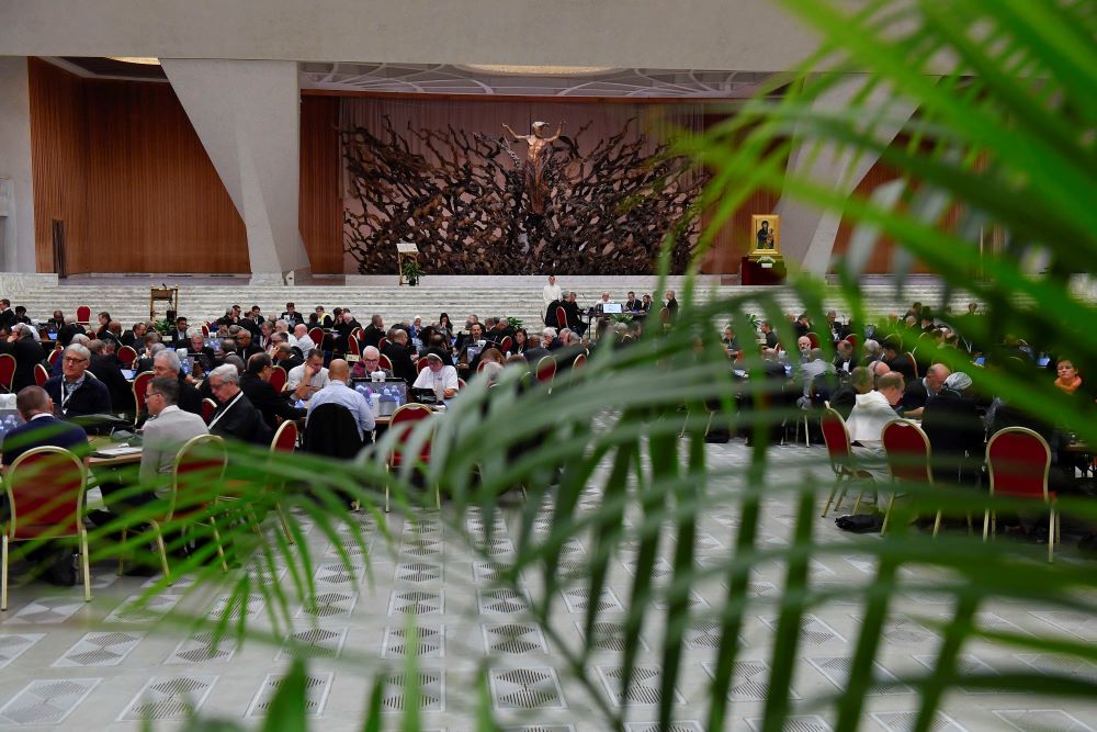 Pope Francis and members of the Synod of Bishops on synodality gather in the Vatican's Paul VI Audience Hall Oct. 8. (CNS/Vatican Media) Pope Francis and members of the Synod of Bishops on synodality gather in the Vatican's Paul VI Audience Hall Oct. 8. (CNS/Vatican Media)