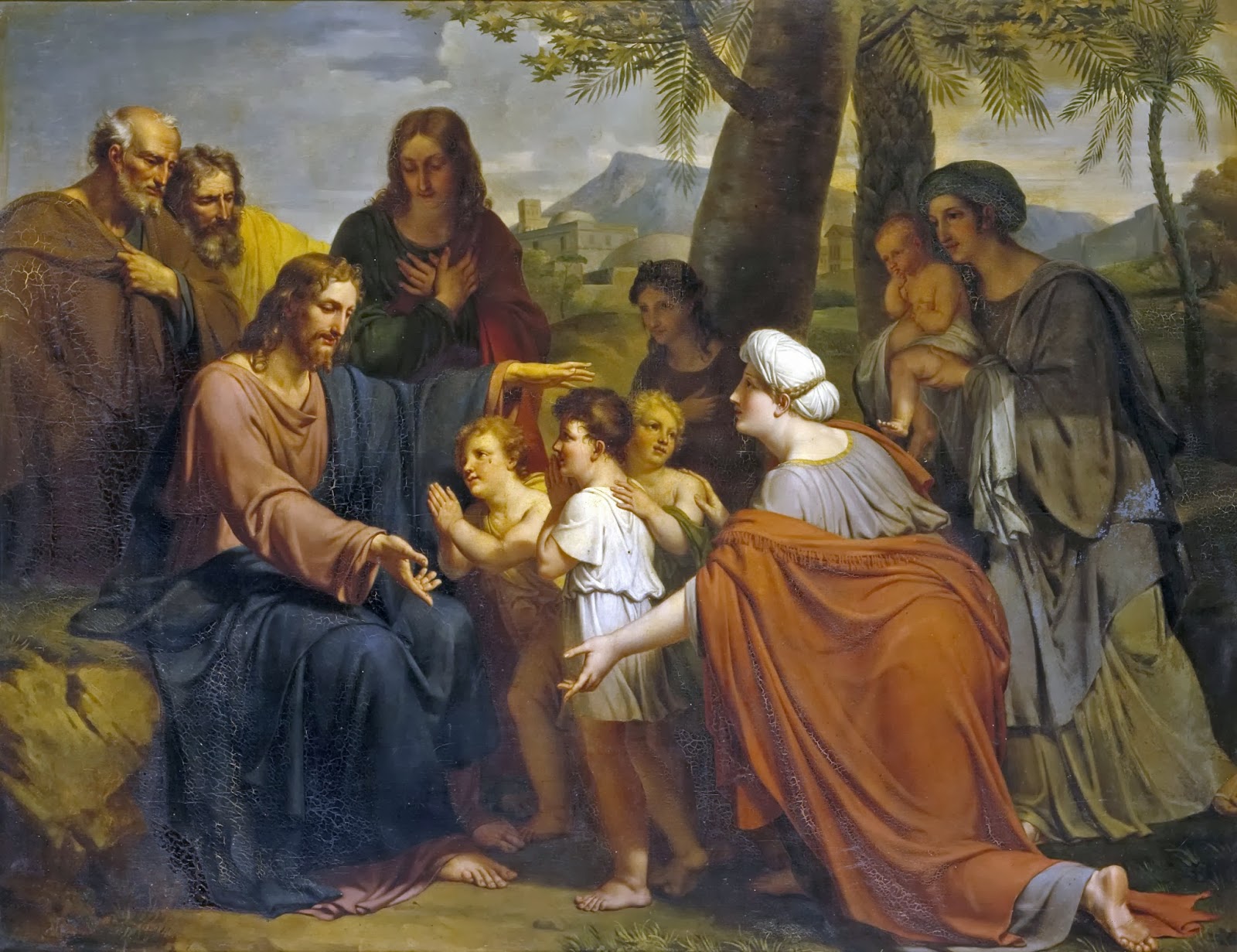 Jesús bendiciendo a los infantes, óleo de 1820 de Antoine Jean Joseph Ansiaux. Colección del Palacio de Versalles. Jesús bendiciendo a los infantes, óleo de 1820 de Antoine Jean Joseph Ansiaux. Colección del Palacio de Versalles. (Foto: cortesía de conoceamayvivetufe.com)