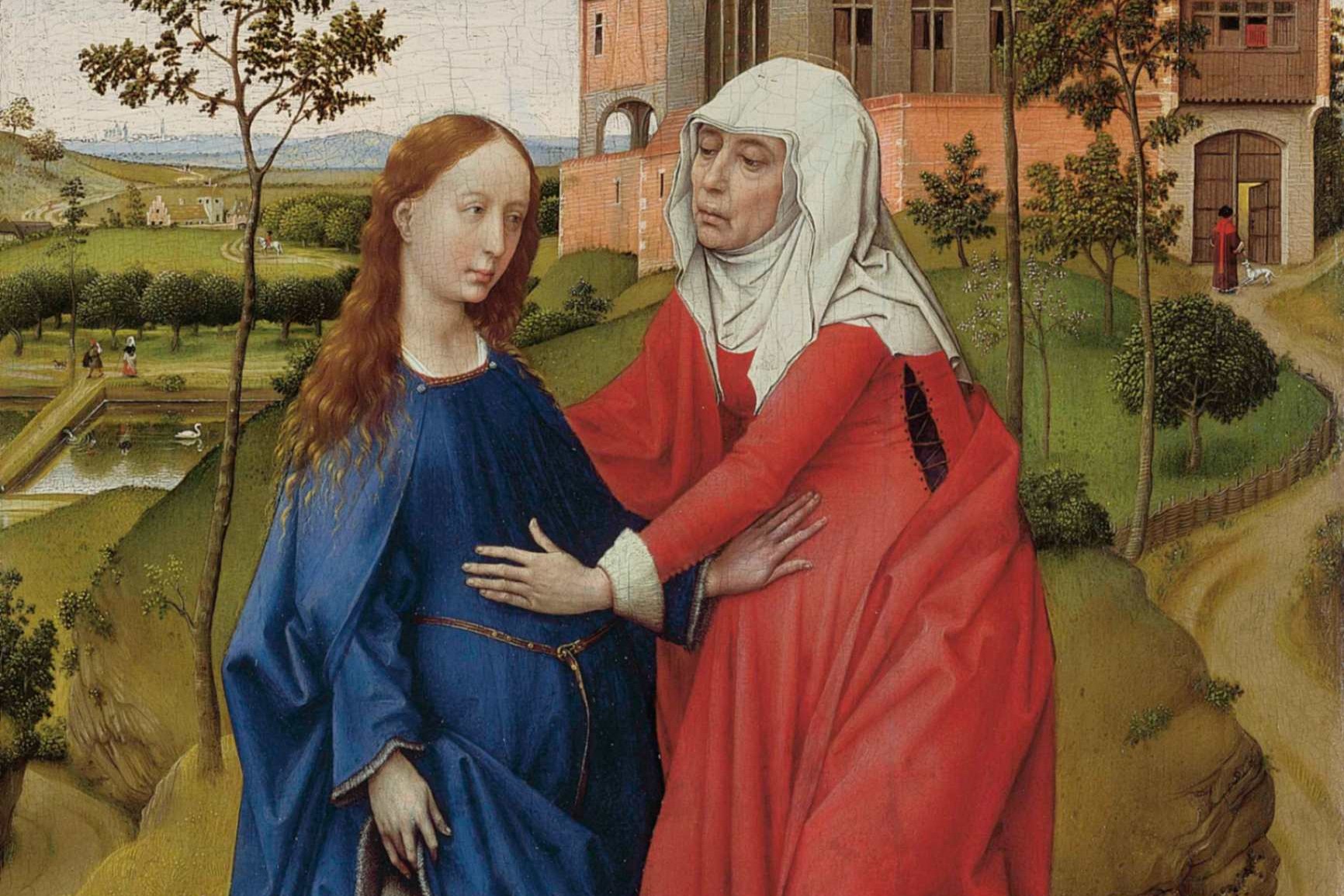 La Visitación, obra de Rogier van der Weyden La Visitación, obra de Rogier van der Weyden, 1445. (Foto: Wikimedia Commons)