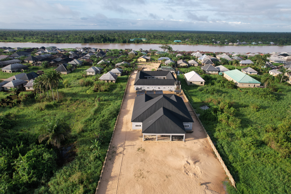 The Medical Missionaries of Mary house and clinic in Torugbene The 12 plots of sand-filled land on which the sisters of the Medical Missionaries of Mary (MMM) house and clinic are built in Torugbene.