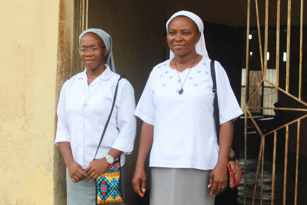 Sr. Janefrances Ihekuna and Sr. Helen Omeya after Mass at Immaculate Heart Parish, Torugbene Sr. Janefrances Ihekuna, administrator of the MMM sisters' Mary Martin Primary Health Center and Sr. Helen Omeya, acting matron at the health center, pose for a photo after Mass at the Immaculate Heart Parish, Torugbene on Sunday, September 17, 2024.