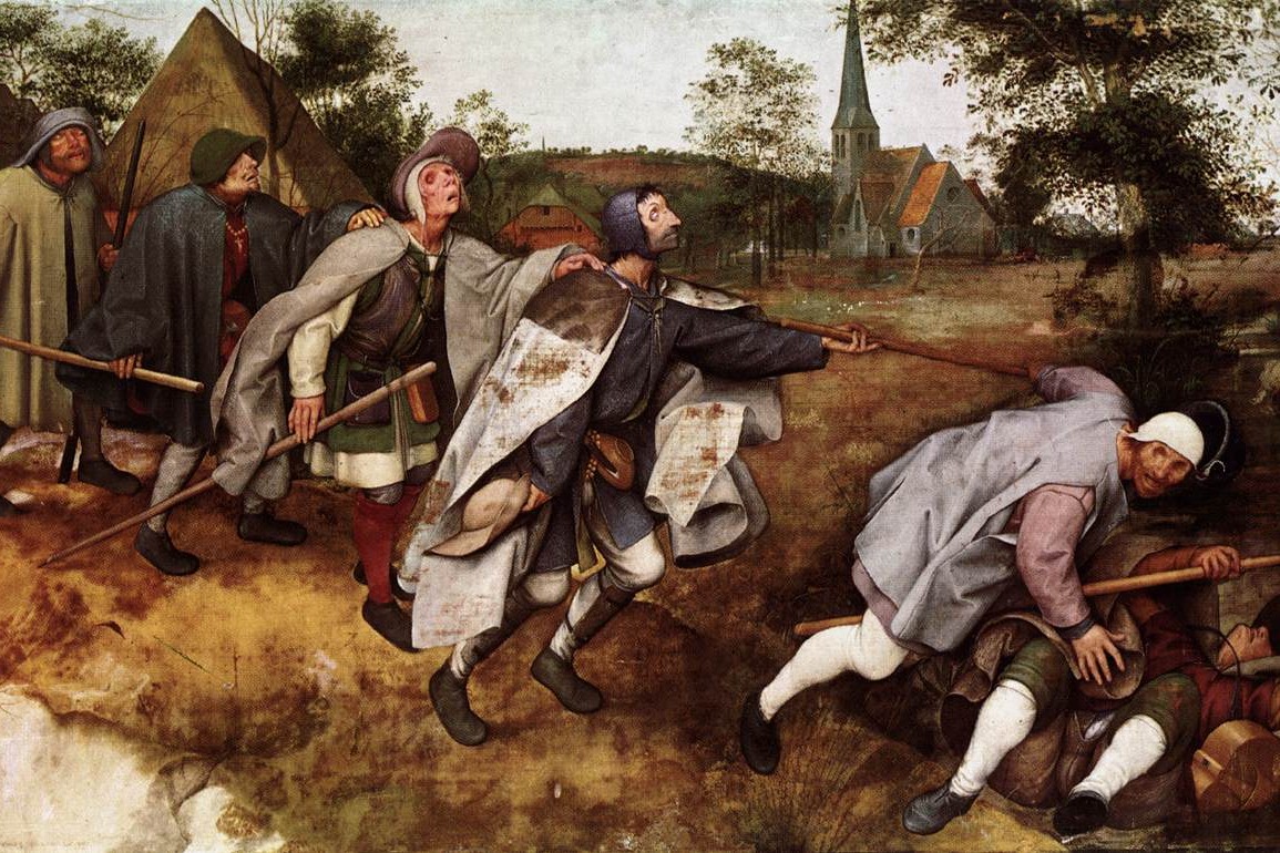 La parábola del ciego guiando a otro ciego, pintura de Pieter Bruegel el Viejo, 1568. (Foto: Wikimedia Commons/obra de dominio público)