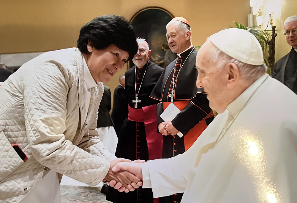 Pope Francis with Sr. Maria Elena Méndez Ochoa
