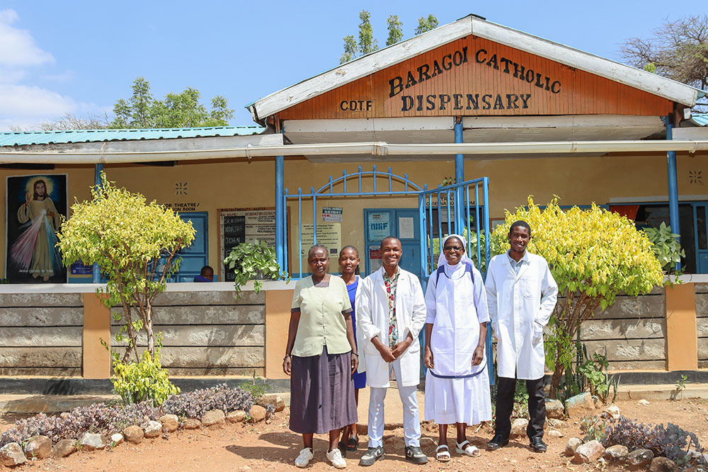 Sr. Mary Francis Anyango and other staff at the Baragoi Catholic Mission's medical dispensary in Baragoi, Samburu County, northern Kenya (Lourine Oluoch)