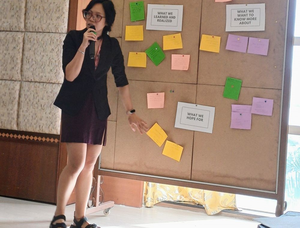 Rachel Joyce Sanchez, former coordinator of Ecclesia of Women in Asia, speaks at the Ecclesia of Women in Asia XI conference, held in Macau, China, in 2024. (Courtesy of Ecclesia of Women in Asia) Rachel Joyce Sanchez, former coordinator of Ecclesia of Women in Asia, speaks at the Ecclesia of Women in Asia XI conference, held in Macau, China, in 2024. (Courtesy of Ecclesia of Women in Asia)