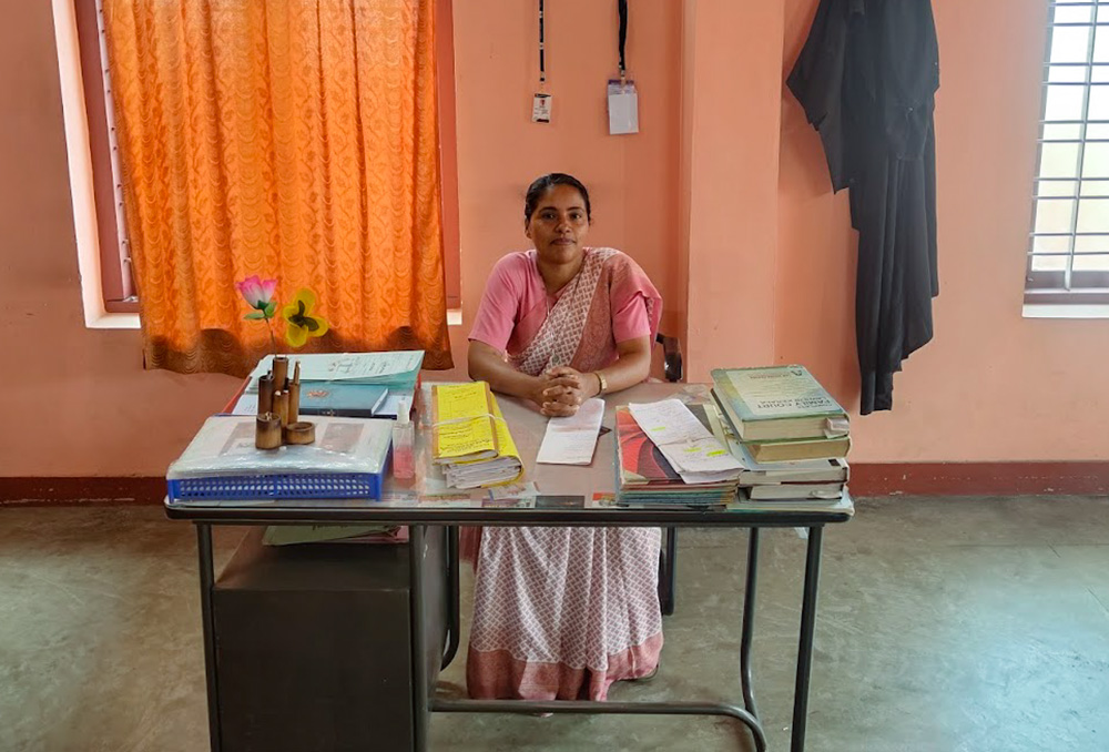 Charity Sr. Joicy Joy at her office in Kakkavayal, Wayanad, Kerala, southwestern India (George Kommattam)