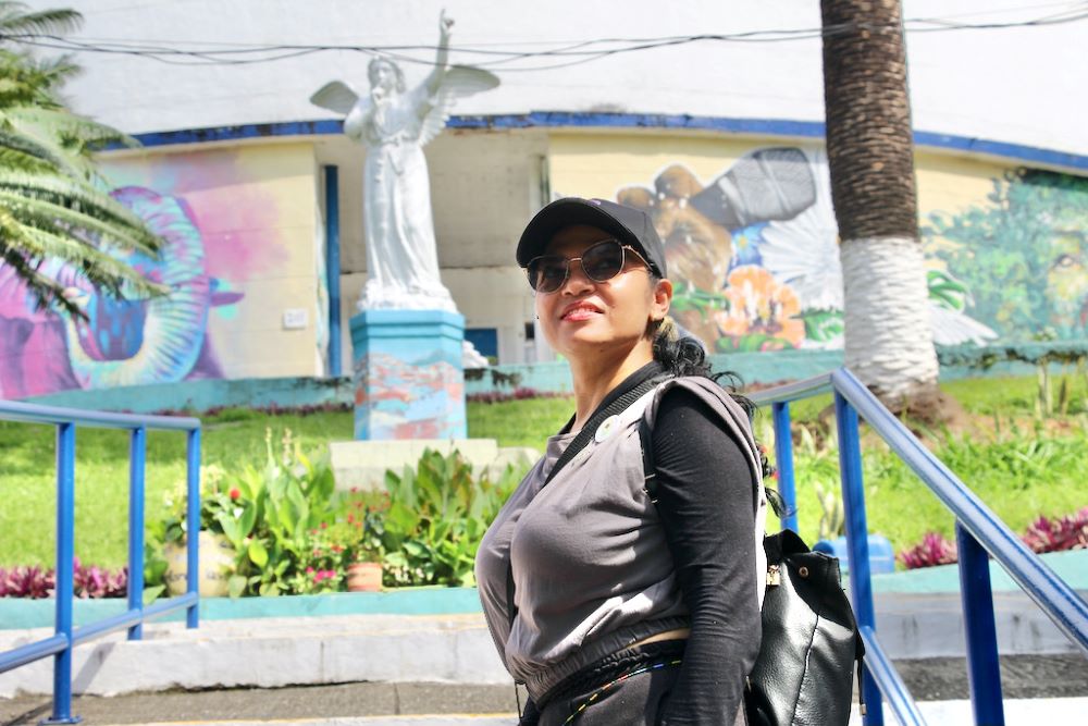 Carmen Jiménez at the "Memoriales de las Ausencias" (Memorials of the Absences)  Carmen Jiménez at the "Memoriales de las Ausencias" (Memorials of the Absences)