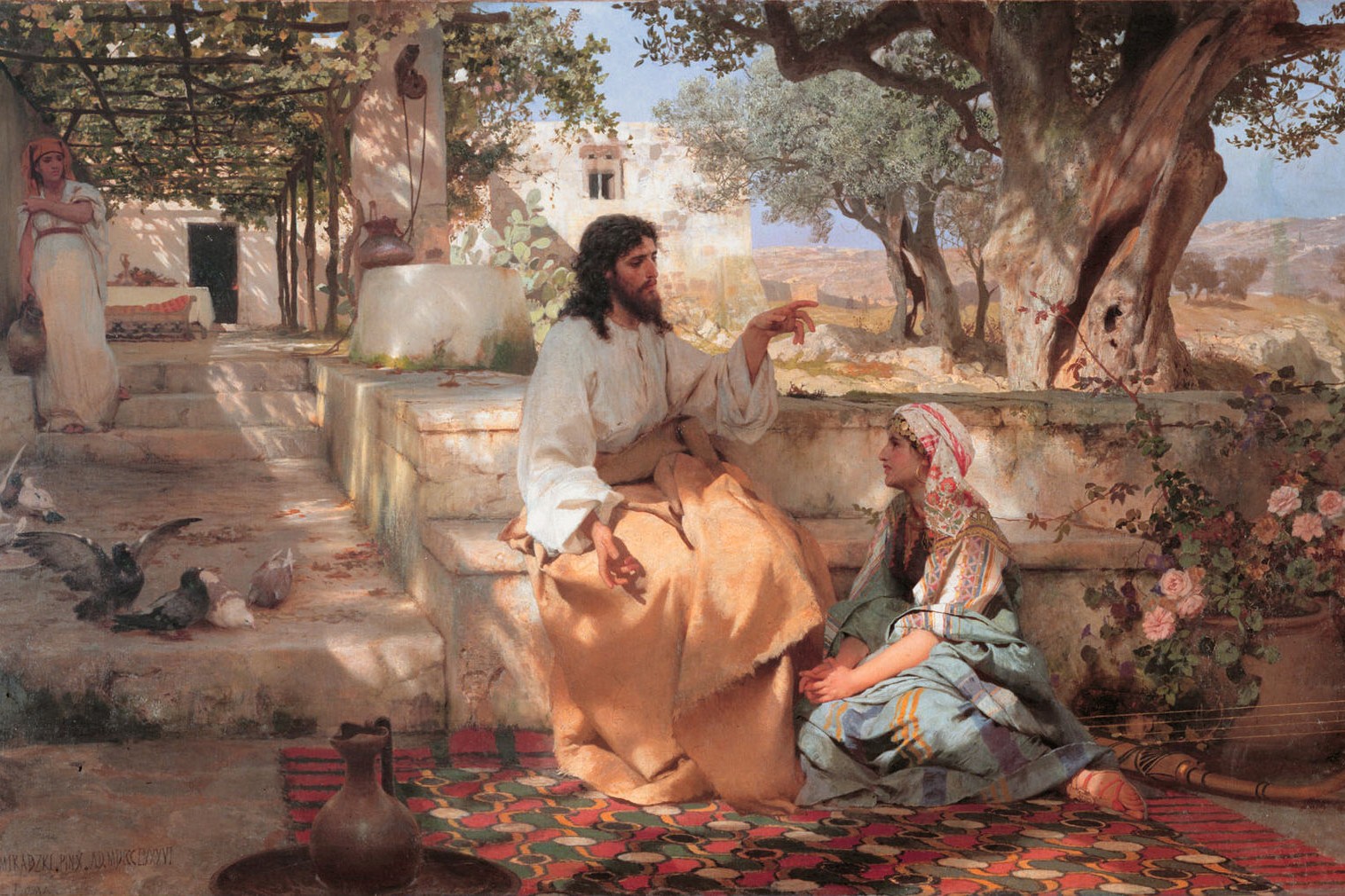 Cristo en la casa de Marta y de María, óleo de Henryk Siemiradzki, 1886. (Foto: Wikimedia Commons/obra de dominio público) Cristo en la casa de Marta y de María, óleo de Henryk Siemiradzki, 1886. (Foto: Wikimedia Commons/obra de dominio público)