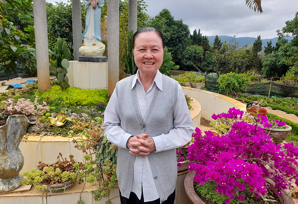 Sr. Maria Bianca Le Thi Yen is pictured at the compound of the Rosary Retreat House, May 3 in Lam Dong province. (Joachim Pham)