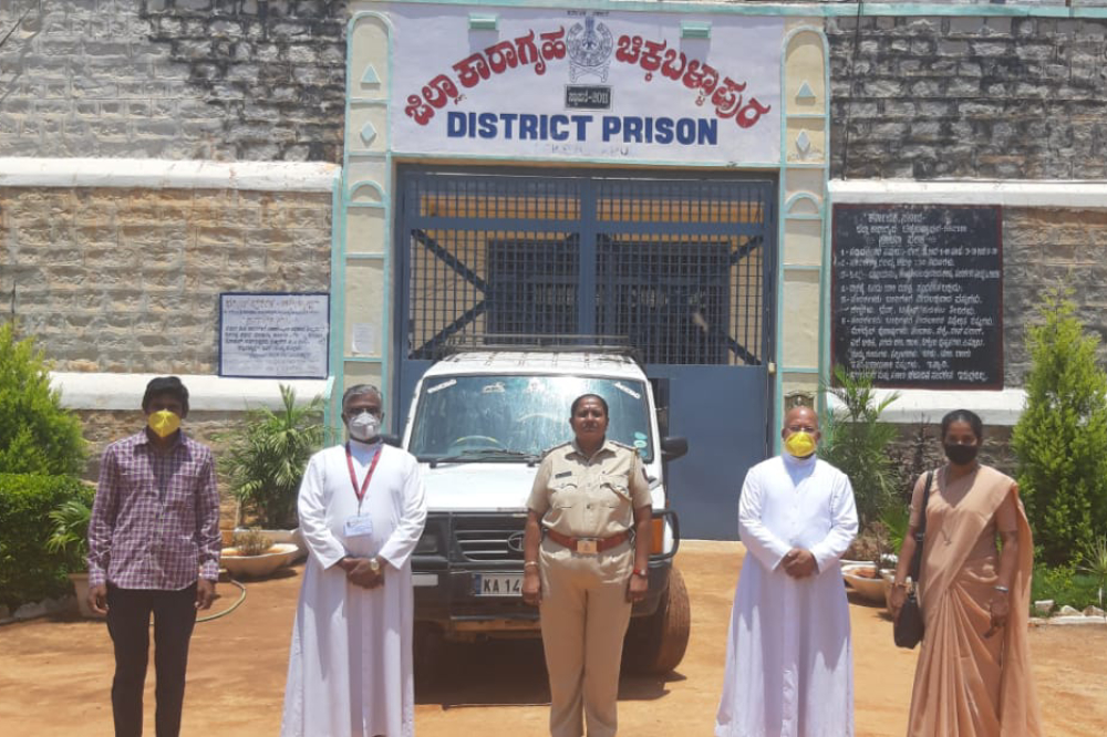 At the Tumkur District Prison, Karnataka At the Tumkur District Prison, Karnataka, during the height of COVID-19 in 2020.