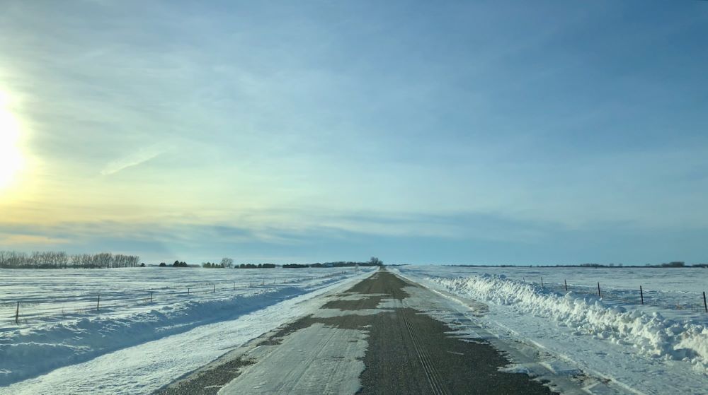 snowy road snowy road