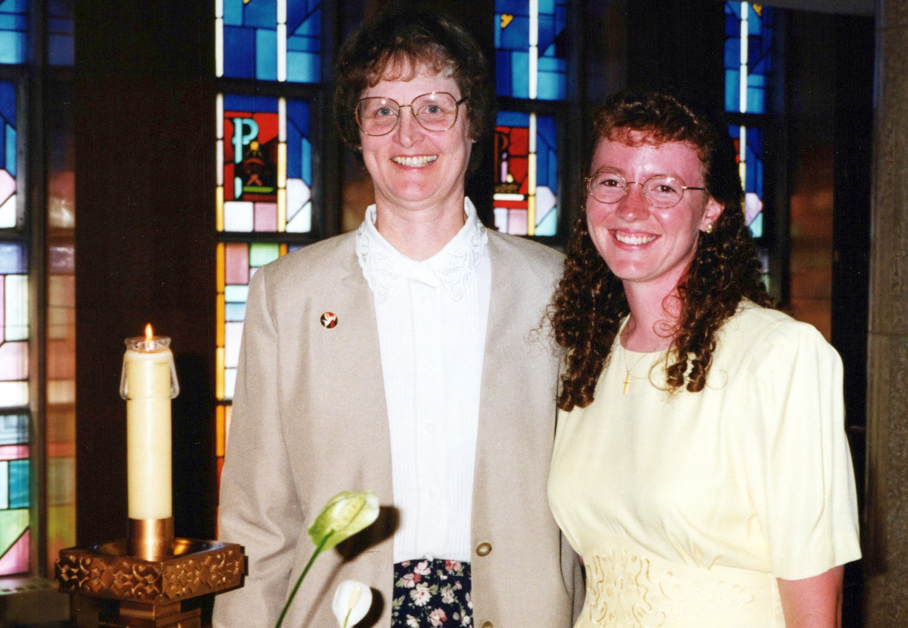 Sr. Vicky Larson and another woman when she entered the Presentation Sisters of South Dakota in 1999 Sr. Vicky Larson and another woman when she entered the Presentation Sisters of South Dakota in 1999