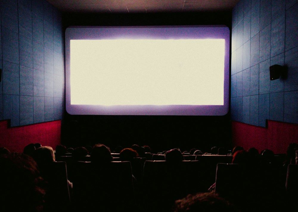 blank movie screen in empty theater blank movie screen in empty theater