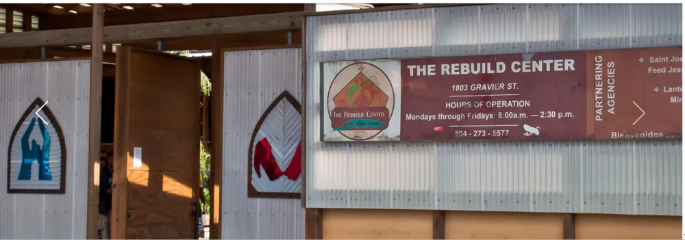 Outside the Rebuild Center at St. Joseph Church, New Orleans Outside the Rebuild Center at St. Joseph Church, New Orleans