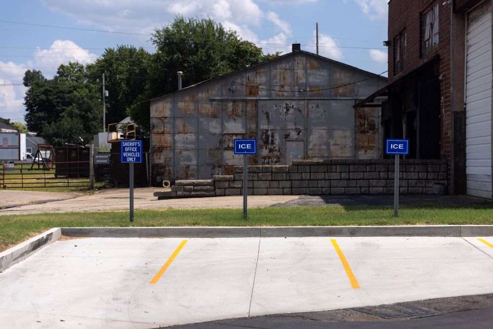 ICE parking spots outside the Butler County Jail (ProPublica/Maddie McGarvey) ICE parking spots outside the Butler County Jail (ProPublica/Maddie McGarvey)