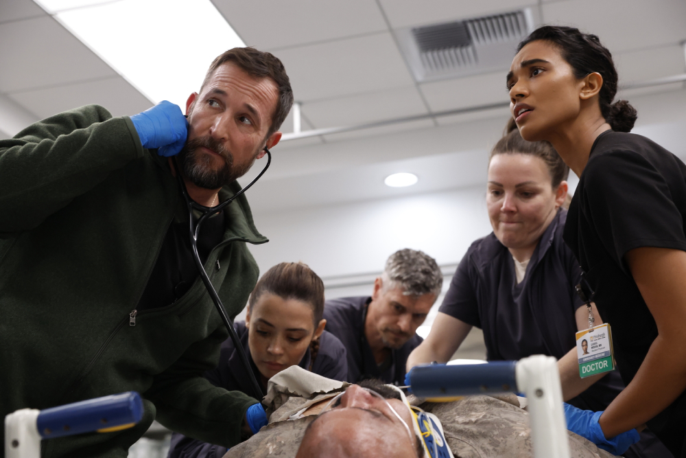 A scene from "The Pitt" Each episode of "The Pitt" follows one single hour of the same day, as the staff at the emergency room of Pittsburgh Trauma Medical Center deal with bureaucratic, medical and personal issues. (Warrick Page/HBO Max)