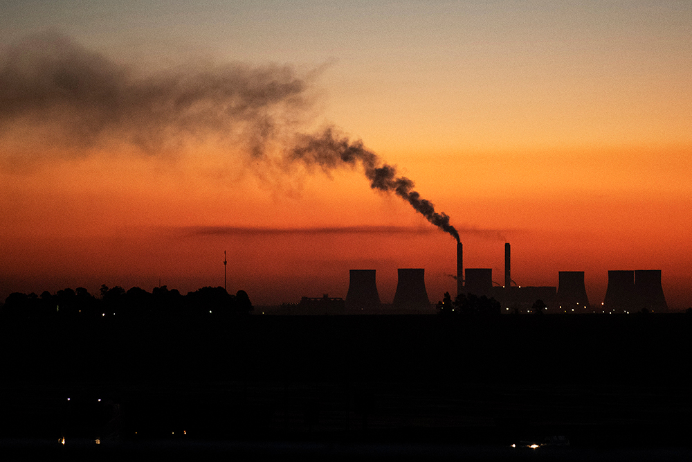 Steam comes from a coal-fired power station in Emalahleni, South Africa, Oct. 11, 2021. (AP/Themba Hadebe, file)