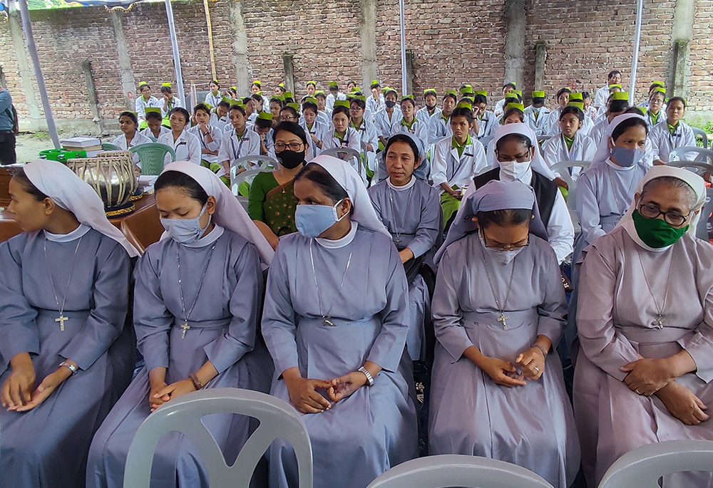 Nuns, their students and other guests attend the foundation stone laying ceremony of Salesian Sisters' Nursing College in Mymensingh, Bangladesh, on June 10. (Sumon Corraya) Nuns, their students and other guests attend the foundation stone laying ceremony of Salesian Sisters' Nursing College in Mymensingh, Bangladesh, on June 10. (Sumon Corraya)