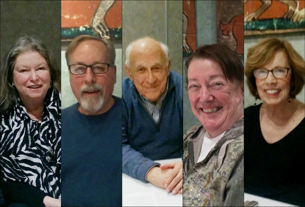 St. Ambrose parishioners in Grosse Pointe Park, Michigan (from left): Marianna Manion, John Witherell, Anthony Birnbryer, Trisha Buttiglieri and Liz Witherell (NCR photos/Peter Feuerherd) St. Ambrose parishioners in Grosse Pointe Park, Michigan (from left): Marianna Manion, John Witherell, Anthony Birnbryer, Trisha Buttiglieri and Liz Witherell (NCR photos/Peter Feuerherd)