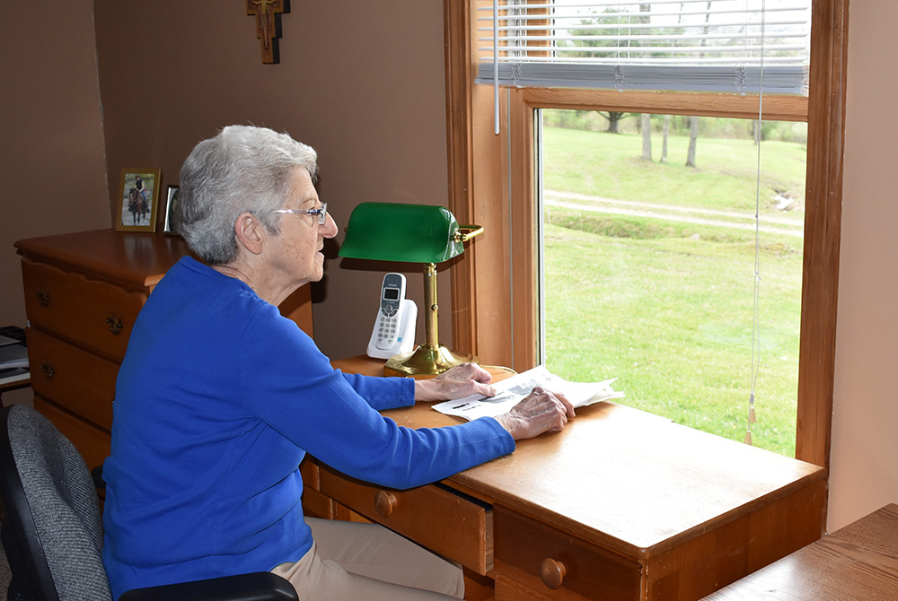 Mercy Sr. Donna Marie Paolini in her office at the Center for Solitude in Belmont, New York (Courtesy of the Sisters of Mercy) Mercy Sr. Donna Marie Paolini in her office at the Center for Solitude in Belmont, New York (Courtesy of the Sisters of Mercy)
