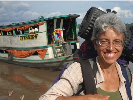 Barbara Fraser on the Marañón River in Peru, where she traveled on the river boat, Titanic V, during a visit to Kukama indigenous communities in July 2014 Barbara Fraser on the Marañón River in Peru, where she traveled on the river boat, Titanic V, during a visit to Kukama indigenous communities in July 2014