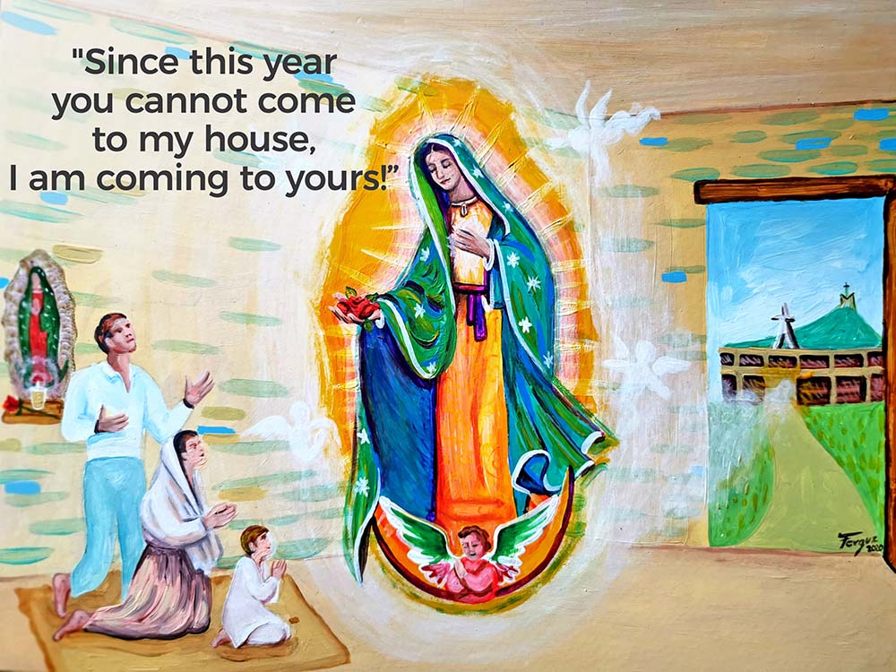 With the Basilica of Our Lady of Guadalupe closed for her feast to prevent the spread of COVID-19, Pope Francis said Catholics still can receive a plenary indulgence Dec. 11 and 12 for their Marian devotion if they follow certain conditions. (CNS illustra With the Basilica of Our Lady of Guadalupe closed for her feast to prevent the spread of COVID-19, Pope Francis said Catholics still can receive a plenary indulgence Dec. 11 and 12 for their Marian devotion if they follow certain conditions. (CNS illustra