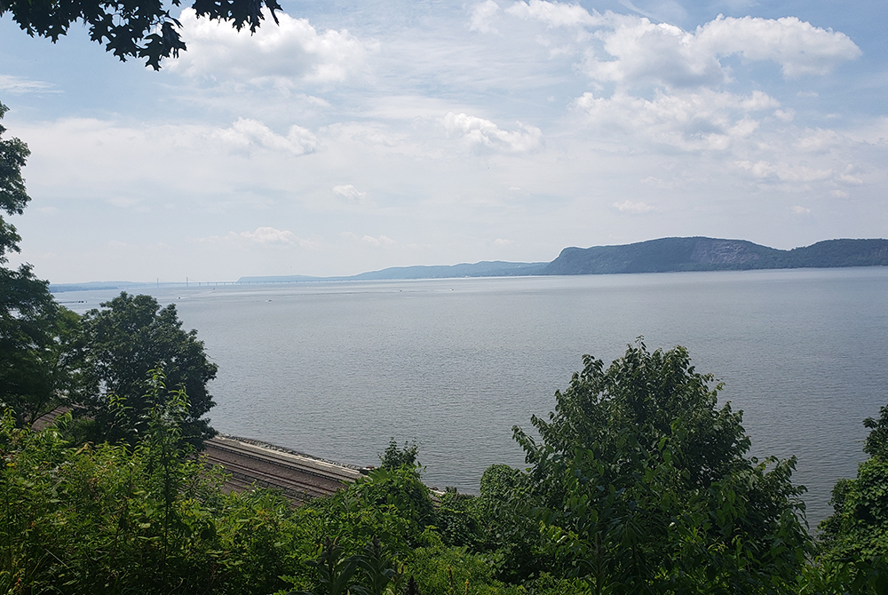 The land protected by the Dominican Sisters' conservation easement overlooks the Hudson River The land protected by the Dominican Sisters' conservation easement overlooks the Hudson River. (EarthBeat photo/Chris Herlinger)