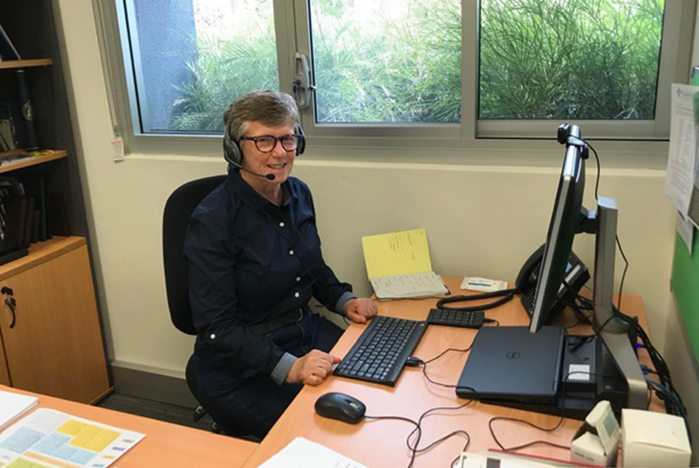 Sr. Maryanne Loughry at the Institute of Sisters of Mercy of Australia and Papua New Guinea offices in Lewisham, a suburb of Sydney, Australia (Courtesy of Sr. Maryanne Loughry) Sr. Maryanne Loughry at the Institute of Sisters of Mercy of Australia and Papua New Guinea offices in Lewisham, a suburb of Sydney, Australia (Courtesy of Sr. Maryanne Loughry)