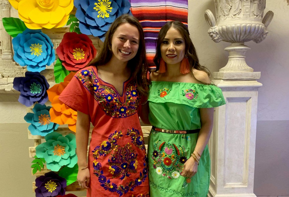 Mari, right, and me in our Mexican dresses at her brother's despedida de solteros. (Provided photo) Mari, right, and me in our Mexican dresses at her brother's despedida de solteros. (Provided photo)