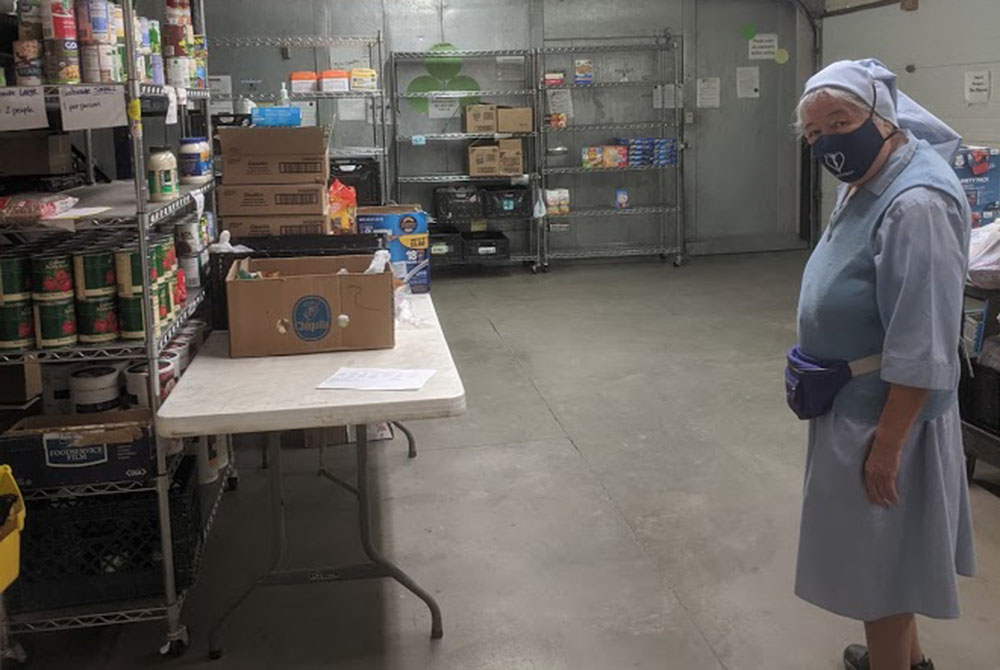 St. Jude's Food Bank closed in late March because of the pandemic, but Daughter of Charity Sr. Mary Peter Diaz since August has partnered with First Things First, Arizona’s public funding source dedicated to provide funds for programs and services to addr St. Jude's Food Bank closed in late March because of the pandemic, but Daughter of Charity Sr. Mary Peter Diaz since August has partnered with First Things First, Arizona’s public funding source dedicated to provide funds for programs and services to addr