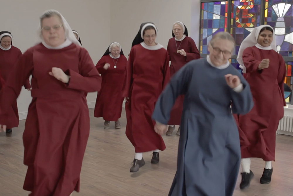 Members of the Redemptoristine Nuns of Dublin take part in the "Jerusalema" dance challenge at the Monastery of St. Alphonsus in north Dublin. (Courtesy of Sr. Lucy Conway) Members of the Redemptoristine Nuns of Dublin take part in the "Jerusalema" dance challenge at the Monastery of St. Alphonsus in north Dublin. (Courtesy of Sr. Lucy Conway)