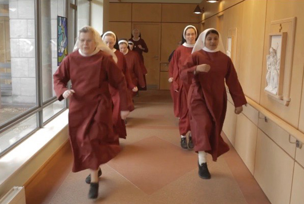 Members of the Redemptoristine Nuns of Dublin take part in the "Jerusalema" dance challenge at the Monastery of St. Alphonsus in north Dublin. (Courtesy of Sr. Lucy Conway) Members of the Redemptoristine Nuns of Dublin take part in the "Jerusalema" dance challenge at the Monastery of St. Alphonsus in north Dublin. (Courtesy of Sr. Lucy Conway)