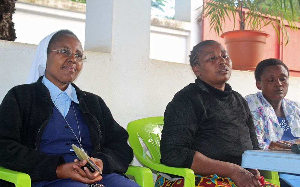 Sr. Kellen Muthoni of the Sisters of Notre Dame addresses women in Arusha, Tanzania, in June. Sr. Kellen Muthoni of the Sisters of Notre Dame addresses women in Arusha, Tanzania, in June.