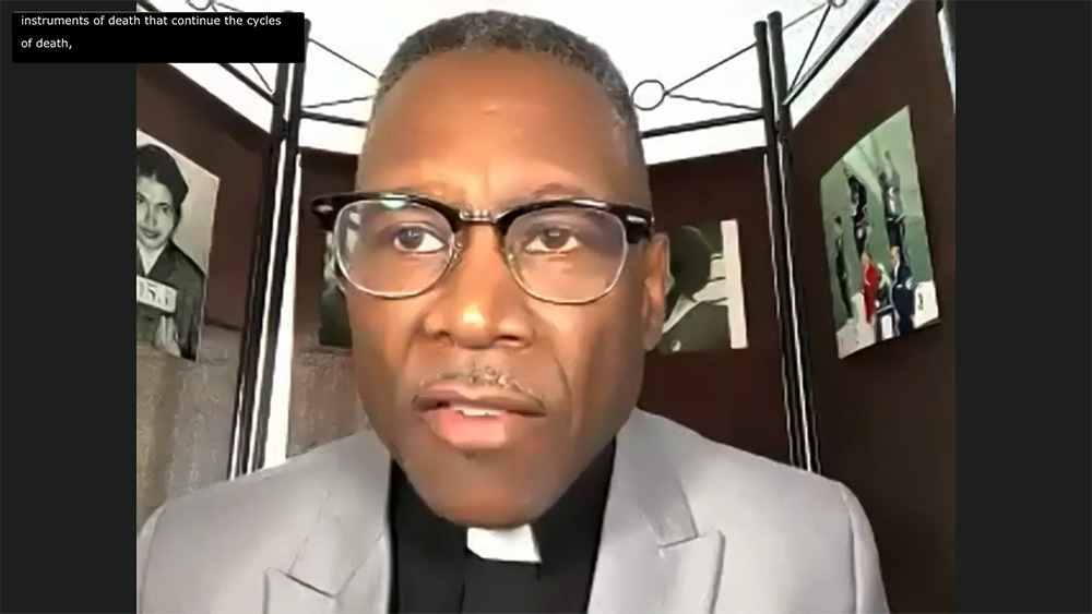 The Rev. Jack Sullivan Jr., executive director of the Ohio Council of Churches, speaks during the Jan. 8 webinar on ending the death penalty. (NCR screenshot) The Rev. Jack Sullivan Jr., executive director of the Ohio Council of Churches, speaks during the Jan. 8 webinar on ending the death penalty. (NCR screenshot)