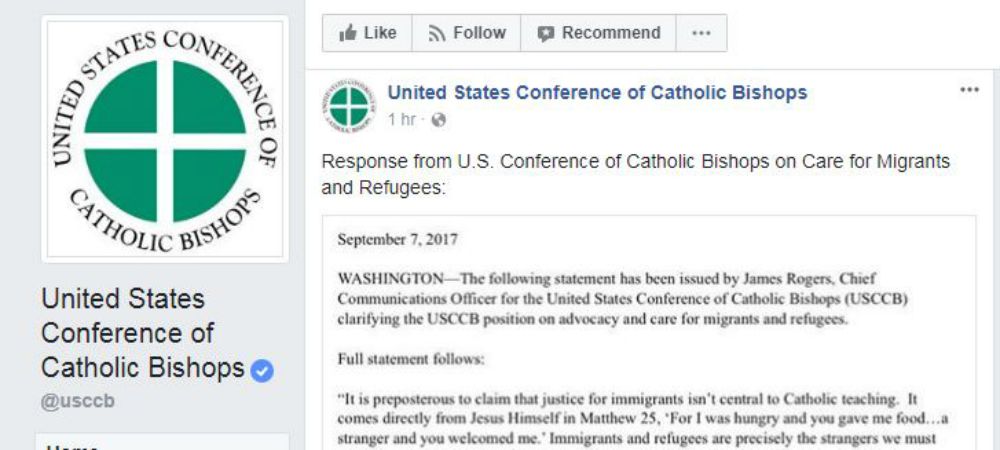 USCCB on Facebook USCCB on Facebook