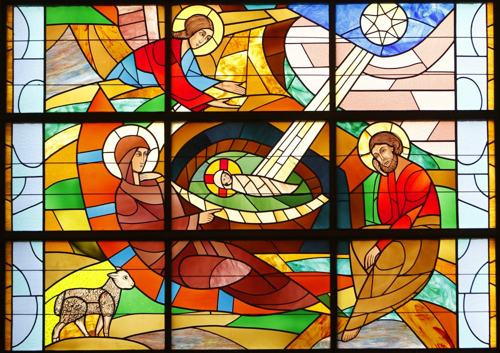 The Nativity is depicted in a stained-glass window at St. George Ukrainian Catholic Church in New York City. (CNS/Gregory A. Shemitz) The Nativity is depicted in a stained-glass window at St. George Ukrainian Catholic Church in New York City. (CNS/Gregory A. Shemitz)