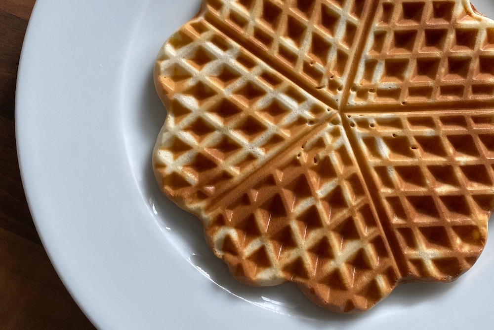 Heart-shaped waffles Heart-shaped waffles