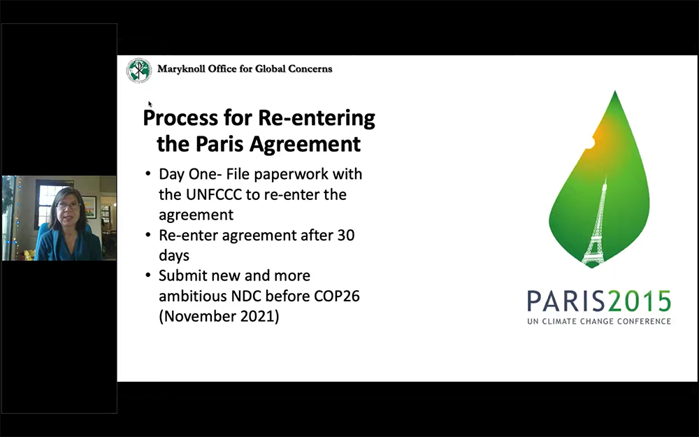 Chloe Noël, project coordinator on faith, economy and ecology for the Maryknoll Office for Global Concerns, speaks during the Dec. 10 webinar hosted by the Catholic Climate Covenant. (NCR screenshot/YouTube/Catholic Climate Covenant) Chloe Noël, project coordinator on faith, economy and ecology for the Maryknoll Office for Global Concerns, speaks during the Dec. 10 webinar hosted by the Catholic Climate Covenant. (NCR screenshot/YouTube/Catholic Climate Covenant)