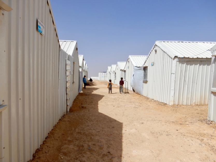 Azraq refugee camp in Jordan was entirely planned and constructed before the first refugees arrived in May 2014. Azraq refugee camp in Jordan was entirely planned and constructed before the first refugees arrived in May 2014.