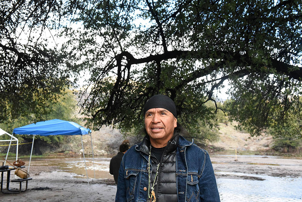 Apache Stronghold leader Wendsler Nosie Sr., a former San Carlos Apache tribal chairman, at the Oak Flat Campground Feb. 23, 2020 (Newscom/Reuters/Stephanie Keith) Apache Stronghold leader Wendsler Nosie Sr., a former San Carlos Apache tribal chairman, at the Oak Flat Campground Feb. 23, 2020 (Newscom/Reuters/Stephanie Keith)